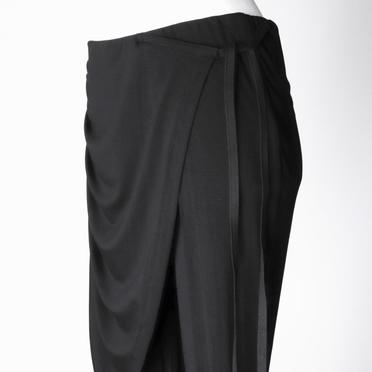 シルケットベア天竺 ラップソフトフレアーパンツ　BLACK No.12