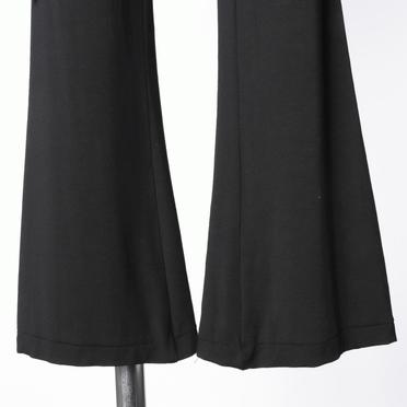 シルケットベア天竺 ラップソフトフレアーパンツ　BLACK No.16