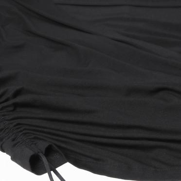シルケットベア天竺 ラップソフトフレアーパンツ　BLACK No.18