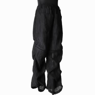 Sheer Yo-Ryu Tuck Baggy Pants　BLACK No.4