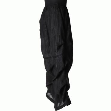 Sheer Yo-Ryu Tuck Baggy Pants　BLACK No.6