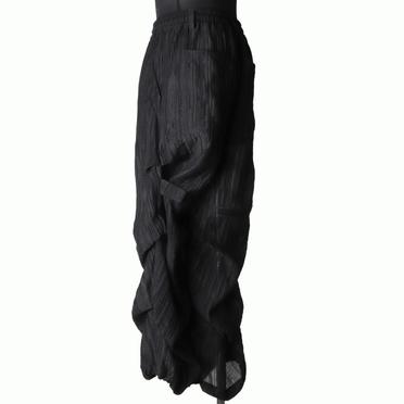 Sheer Yo-Ryu Tuck Baggy Pants　BLACK No.8