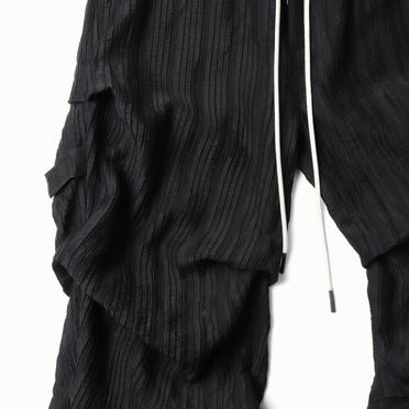Sheer Yo-Ryu Tuck Baggy Pants　BLACK No.16