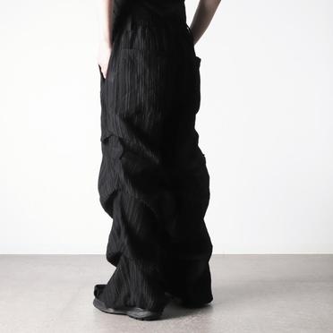 Sheer Yo-Ryu Tuck Baggy Pants　BLACK No.24