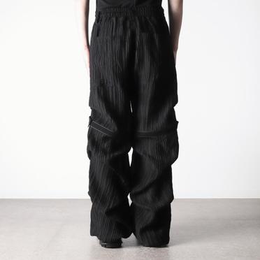 Sheer Yo-Ryu Tuck Baggy Pants　BLACK No.25