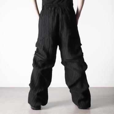 Sheer Yo-Ryu Tuck Baggy Pants　BLACK No.26