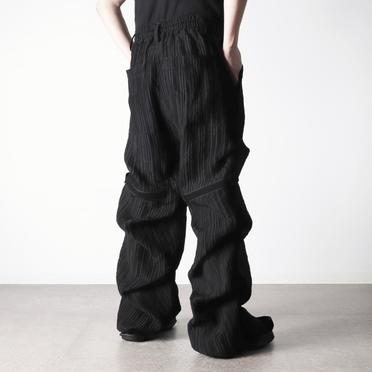 Sheer Yo-Ryu Tuck Baggy Pants　BLACK No.27