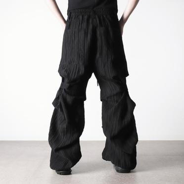 Sheer Yo-Ryu Tuck Baggy Pants　BLACK No.29