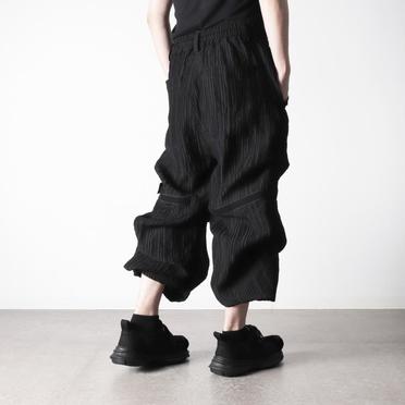 Sheer Yo-Ryu Tuck Baggy Pants　BLACK No.31