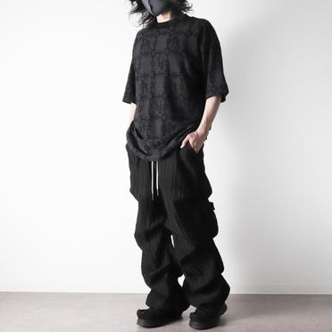 Sheer Yo-Ryu Tuck Baggy Pants　BLACK No.33