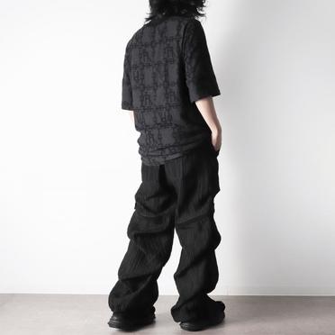 Sheer Yo-Ryu Tuck Baggy Pants　BLACK No.34