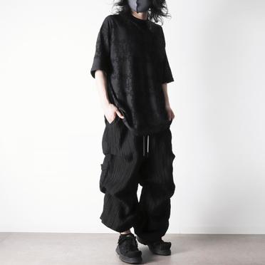 Sheer Yo-Ryu Tuck Baggy Pants　BLACK No.35