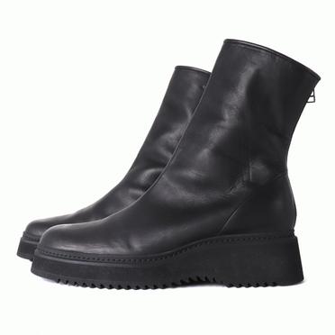 素染めベジタブル インヒールブーツ　BLACK No.4