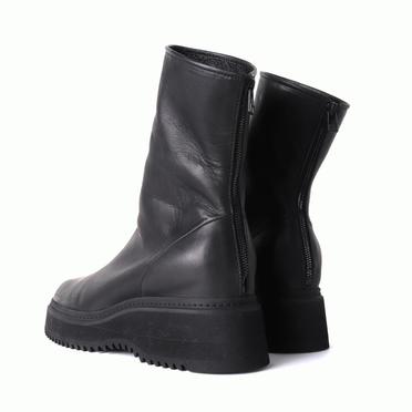 素染めベジタブル インヒールブーツ　BLACK No.5