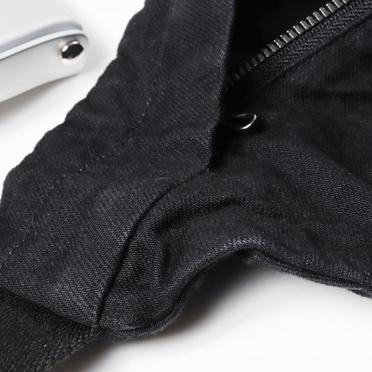 907BGU1 12oz DENIM / LEATHER　BLACK No.8