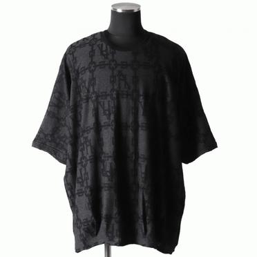 Jacquard Dolman Tee　BK×DGY No.1