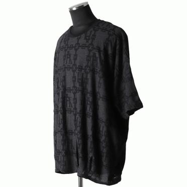 Jacquard Dolman Tee　BK×DGY No.2