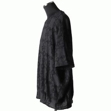 Jacquard Dolman Tee　BK×DGY No.3