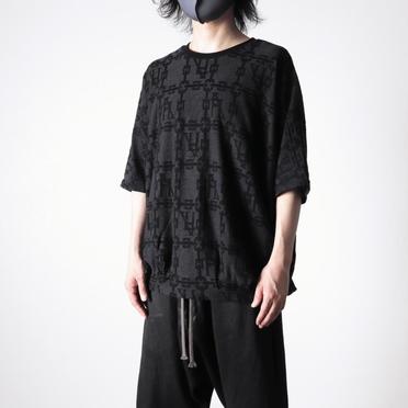 Jacquard Dolman Tee　BK×DGY No.14