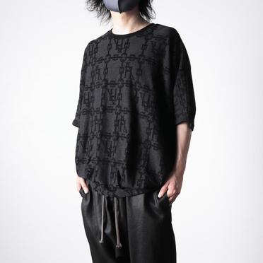 Jacquard Dolman Tee　BK×DGY No.21