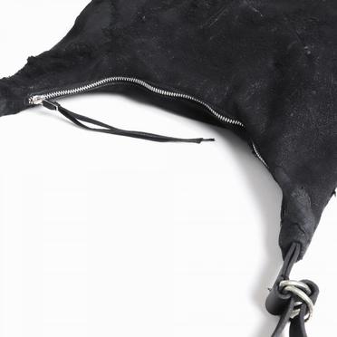 werk42g reverse goat skin cotton lining zip pocket　BLACK No.5
