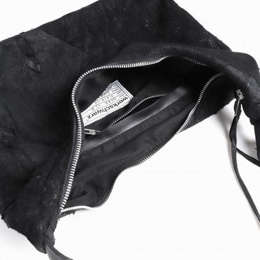 werk42g reverse goat skin cotton lining zip pocket　BLACK No.7