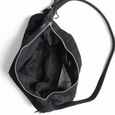 werk42g reverse goat skin cotton lining zip pocket　BLACK No.8