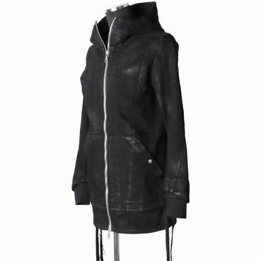 Coated Hoodie Denim Jacket　BLACK No.2