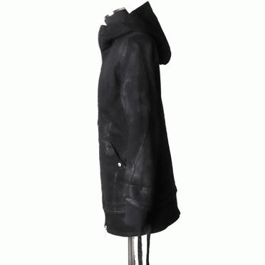 Coated Hoodie Denim Jacket　BLACK No.3