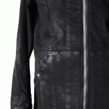 Coated Hoodie Denim Jacket　BLACK No.11