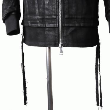 Coated Hoodie Denim Jacket　BLACK No.12