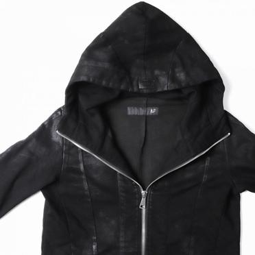 Coated Hoodie Denim Jacket　BLACK No.15