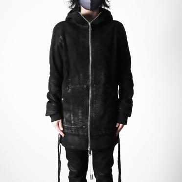 Coated Hoodie Denim Jacket　BLACK No.17