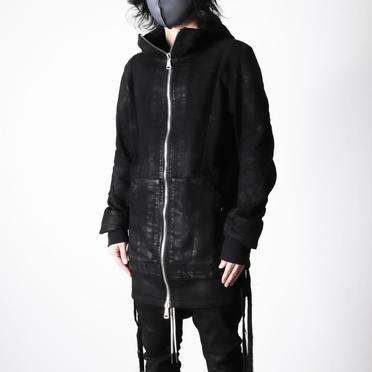 Coated Hoodie Denim Jacket　BLACK No.18