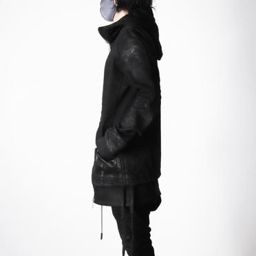 Coated Hoodie Denim Jacket　BLACK No.19