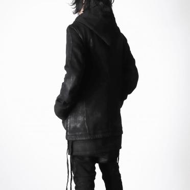 Coated Hoodie Denim Jacket　BLACK No.20