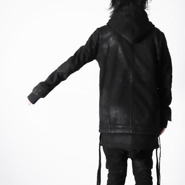 Coated Hoodie Denim Jacket　BLACK No.22