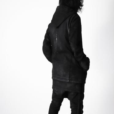 Coated Hoodie Denim Jacket　BLACK No.23