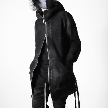 Coated Hoodie Denim Jacket　BLACK No.25