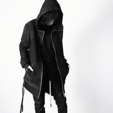Coated Hoodie Denim Jacket　BLACK No.27