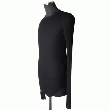 917CUM7 COTTON/SILK RIB　BLACK No.2