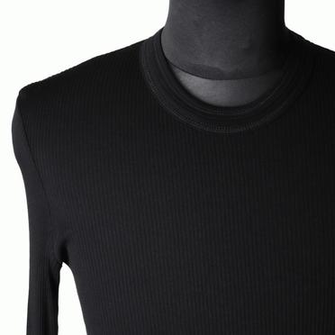 917CUM7 COTTON/SILK RIB　BLACK No.7
