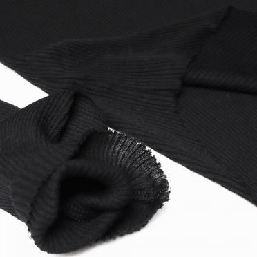 917CUM7 COTTON/SILK RIB　BLACK No.14