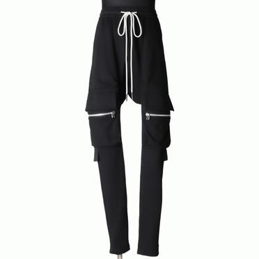 Sweat Side Zip Sarrouel Pants　BLACK No.1