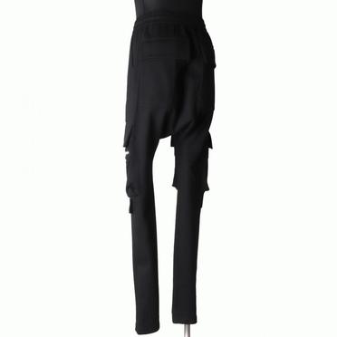 Sweat Side Zip Sarrouel Pants　BLACK No.4