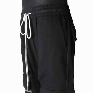 Sweat Side Zip Sarrouel Pants　BLACK No.8