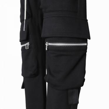Sweat Side Zip Sarrouel Pants　BLACK No.10