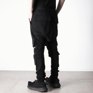 Sweat Side Zip Sarrouel Pants　BLACK No.18