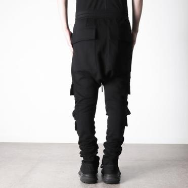 Sweat Side Zip Sarrouel Pants　BLACK No.19