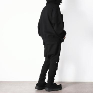 Sweat Side Zip Sarrouel Pants　BLACK No.24